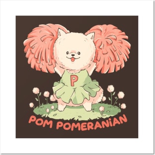 Pom Pomeranian - Cute Cheerleader Dog Gift Posters and Art